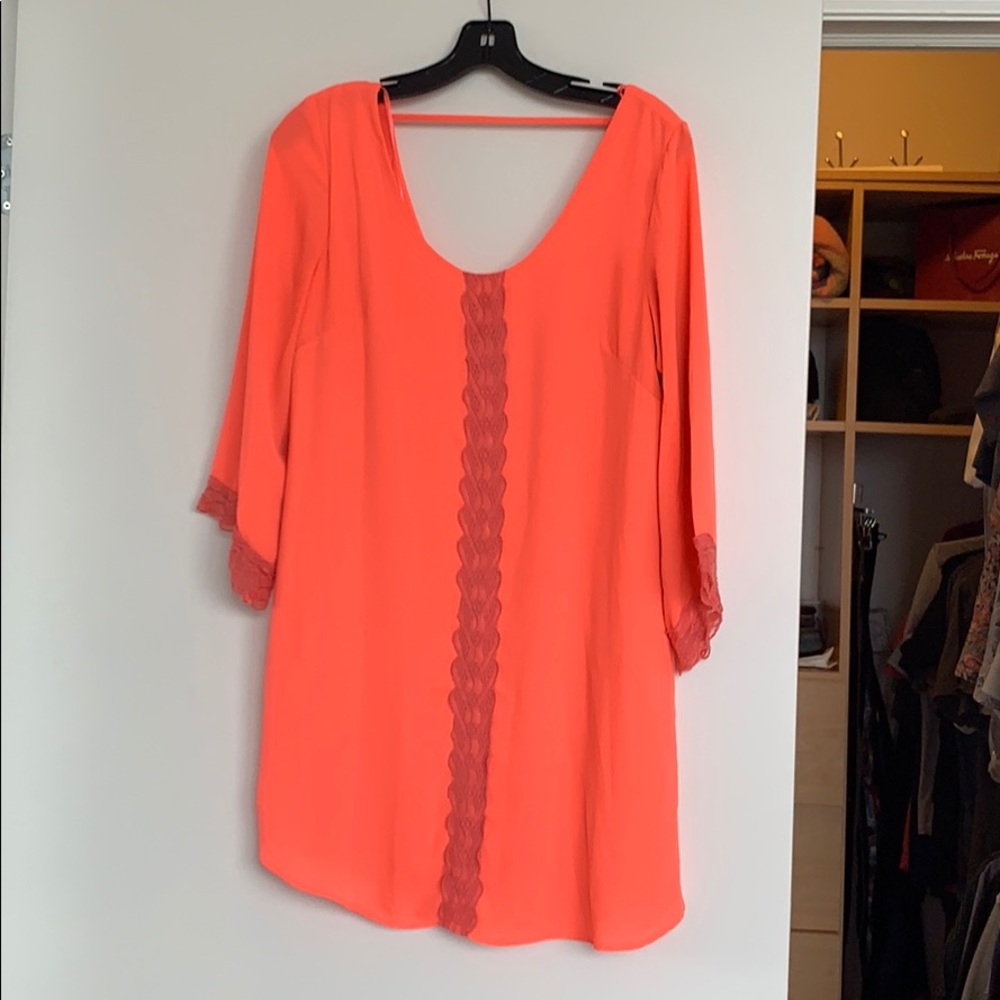 Lined Tunic dress with lace detail